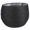 Mica Decorations Bloempot - Rotan - Zwart - Jute - 22 X 19 Cm 2 Mica Decorations Bloempot - Rotan - Zwart - Jute - 22 X 19 Cm -Groene Hoek 1000011632