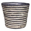 Bela Arte Plantenpot - Rotan - Naturel En Zwart - 19 X 16 Cm -Groene Hoek 1000012060