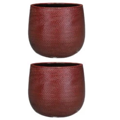 Mica Decorations Plantenpot - Bordeaux Rood - Keramiek - 19 X 21 Cm 5 Mica Decorations Plantenpot - Bordeaux Rood - Keramiek - 19 X 21 Cm -Groene Hoek 1000012800 0102