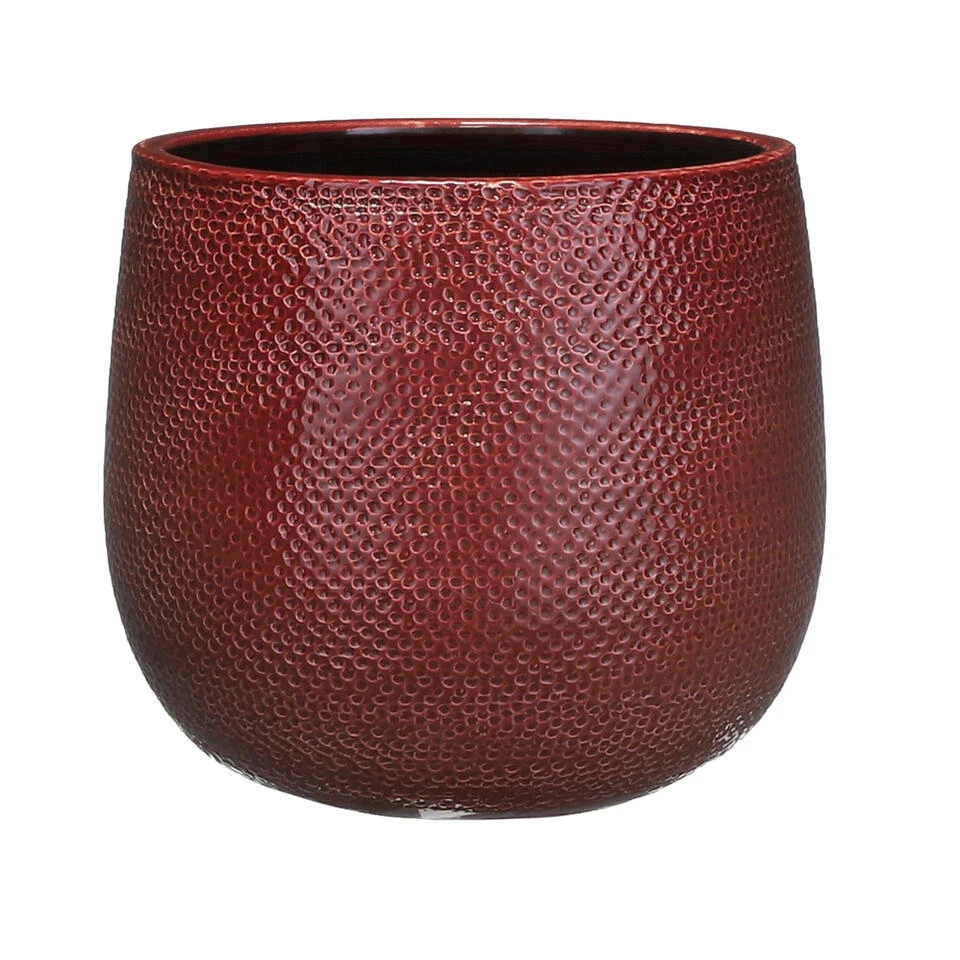 Mica Decorations Plantenpot - Bordeaux Rood - Keramiek - 19 X 21 Cm 3 Mica Decorations Plantenpot - Bordeaux Rood - Keramiek - 19 X 21 Cm