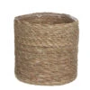 Mica Decorations Plantenmand - Rotan - Naturel Met Bruin - 20 Cm -Groene Hoek 1000012821
