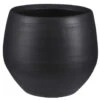 Mica Decorations Plantenpot - Zwart - Mat - Keramiek - 29 X 25 Cm -Groene Hoek 1000012837