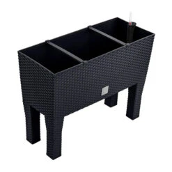 Prosperplast Plantenbak Rato - Antraciet - Op Poten - 80 X 33 X 62 Cm -Groene Hoek 1000013267 0101