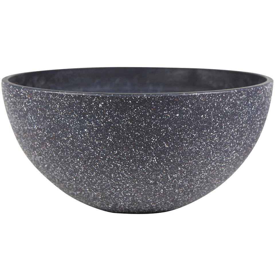 Ter Steege Plantenpot - Zwart - Kunststof En Steenpoeder - 25 X 12 Cm 3 Ter Steege Plantenpot - Zwart - Kunststof En Steenpoeder - 25 X 12 Cm