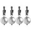 Patifix Tafelkleedgewichtjes - 4 Stuks - Ballen - Zilverkleurig -Groene Hoek 1000014540