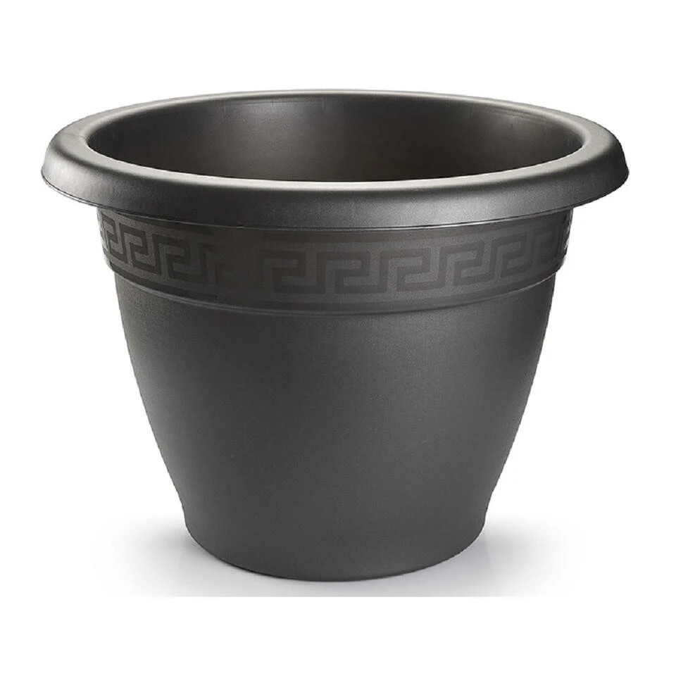 Forte Plastics Plantenpot - Kunststof - Antraciet - 40 Cm 3 Forte Plastics Plantenpot - Kunststof - Antraciet - 40 Cm