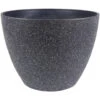 Ter Steege Plantenpot - Zwart - Kunststof En Steenpoeder - 43 X 33 Cm -Groene Hoek 1000014588