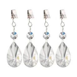 Patifix Tafelkleedgewichtjes - 4 Stuks - Geslepen Glas