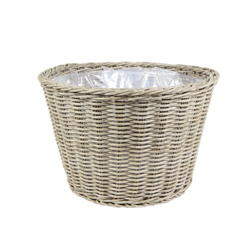 Steege Plantenpot - Rotan - Kunststof - Beige - 30 X 20 Cm 3 Steege Plantenpot - Rotan - Kunststof - Beige - 30 X 20 Cm