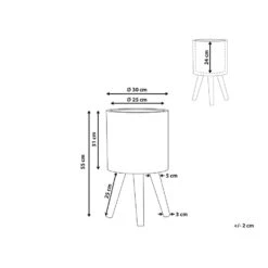 Beliani Plantenbak Voor Buiten ACHILIO - Bruin Magnesiumoxide -Groene Hoek 1000018186 0102