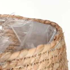 Mica Decorations Bloempot - Rotan - Naturel - Jute - 24 X 26 Cm -Groene Hoek 1000021635 0111