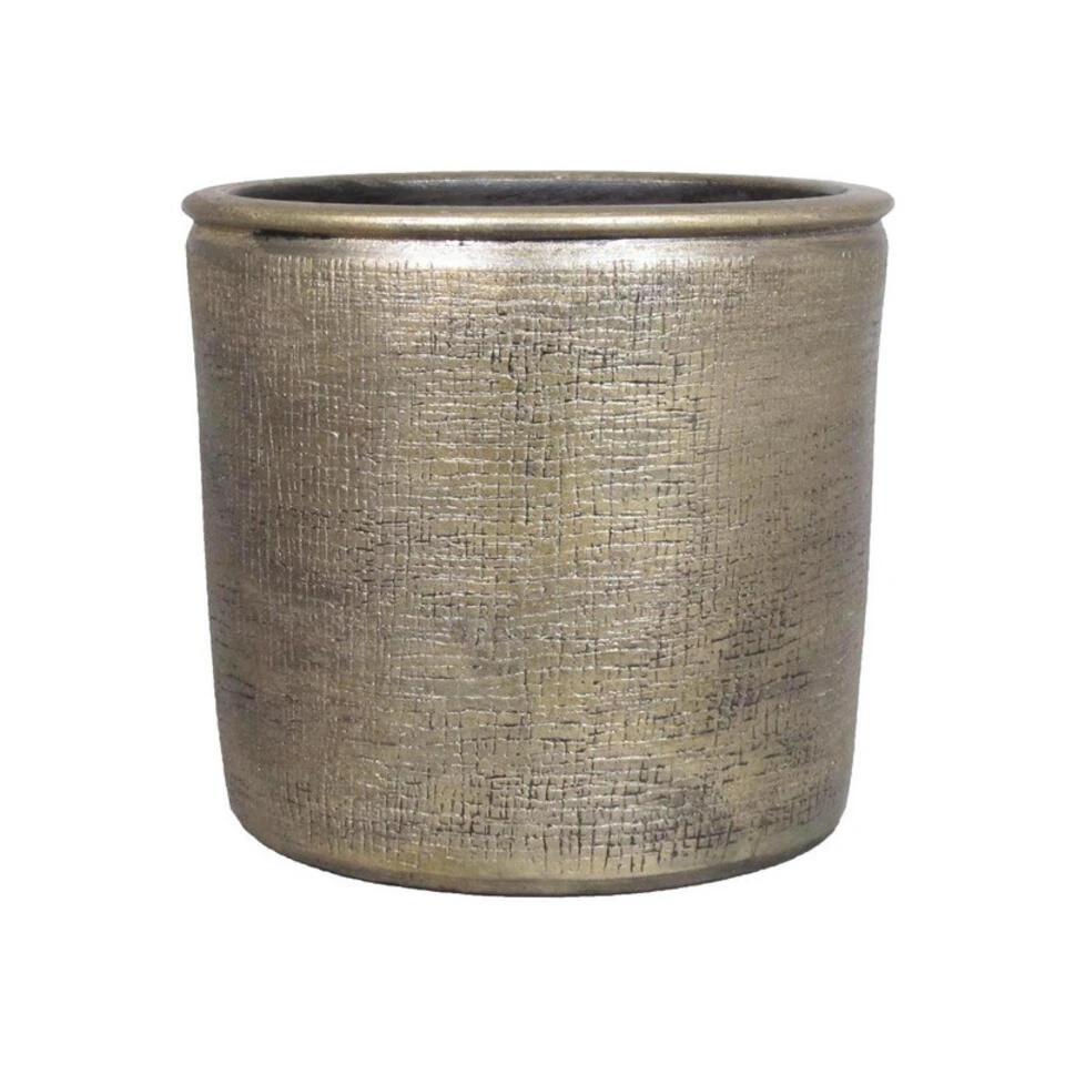 Floran Plantenpot - Keramiek - Industrieel Goud - 31 X 34 Cm 3 Floran Plantenpot - Keramiek - Industrieel Goud - 31 X 34 Cm
