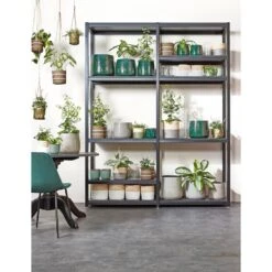 Mica Decorations Floyd Bloempot - H23,5 X Ø28 Cm - Grijs -Groene Hoek 1000032217 0113