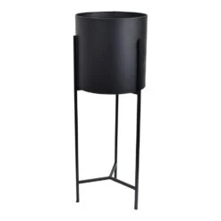 LOFT42 Joy Plantenbak Rond - Metaal - Mat Zwart