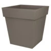 EDA Bloempot Toscane - Vierkant - Taupe - Kunststof - L32xH32 Cm 1 EDA Bloempot Toscane - Vierkant - Taupe - Kunststof - L32xH32 Cm -Groene Hoek 1000039355