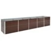 VidaXL Plantenbak Verhoogd 400x80x45 Cm Gegalvaniseerd Staal Bruin -Groene Hoek 1000039779