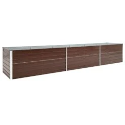VidaXL Plantenbak Verhoogd 480x80x45 Cm Gegalvaniseerd Staal Bruin