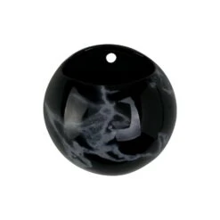 PRESENT TIME Muur Plantenpot Globe - Marmerprint Zwart - Ø14,5x9,8cm