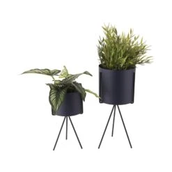 PRESENT TIME Plantenpot Pedestal - Nachtblauw - Ø12,5cm+Ø10,5cm -Groene Hoek 1000040283 0110