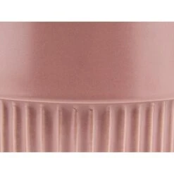 PRESENT TIME Plantenpot Ribbed - Mat Dusty Roze - Hoog - 26x12cm -Groene Hoek 1000040287 0110