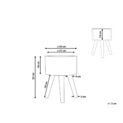 Beliani Plantenbak Voor Buiten ARGINIA - Grijs Magnesiumoxide -Groene Hoek 1000040814 0102