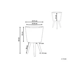 Beliani Plantenbak Voor Buiten ARTA - Beige Magnesiumoxide 8 Beliani Plantenbak Voor Buiten ARTA - Beige Magnesiumoxide -Groene Hoek 1000040827 0102