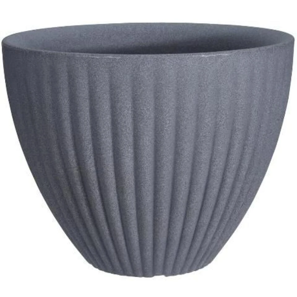 Pro Garden Bloempot Rond 39cm Grijs 3 Pro Garden Bloempot Rond 39cm Grijs