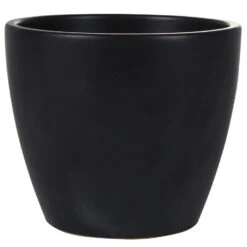 Steege Bloempot - Zwart - Scandinavische Look - Keramiek - 18 X 16 Cm