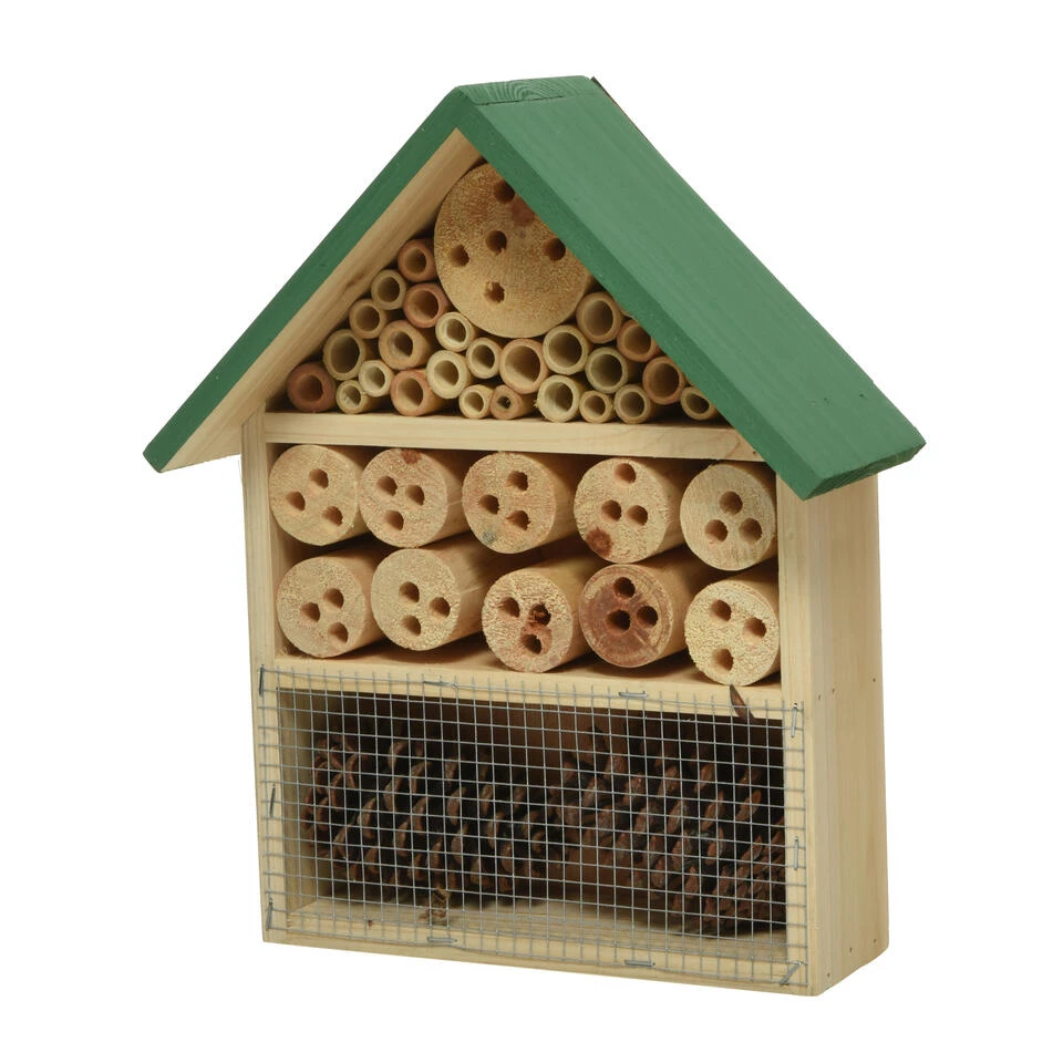 Decoris Insectenhotel - Groen - Vurenhout - 29 Cm 3 Decoris Insectenhotel - Groen - Vurenhout - 29 Cm