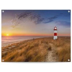 Tuinposter Vuurtoren 60x80 Cm Bont