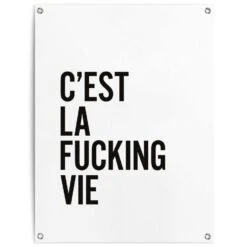 Tuinposter Het Leven 80x60 Cm Zwart-Wit