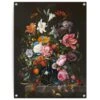 Tuinposter De Heem Vaas Met Bloemen 80x60 Cm Bont -Groene Hoek 1000042864