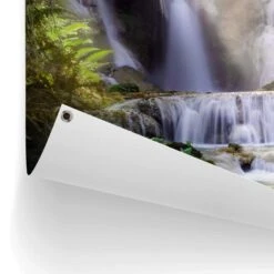 Tuinposter Waterval 80x60 Cm Groen -Groene Hoek 1000042866 0102