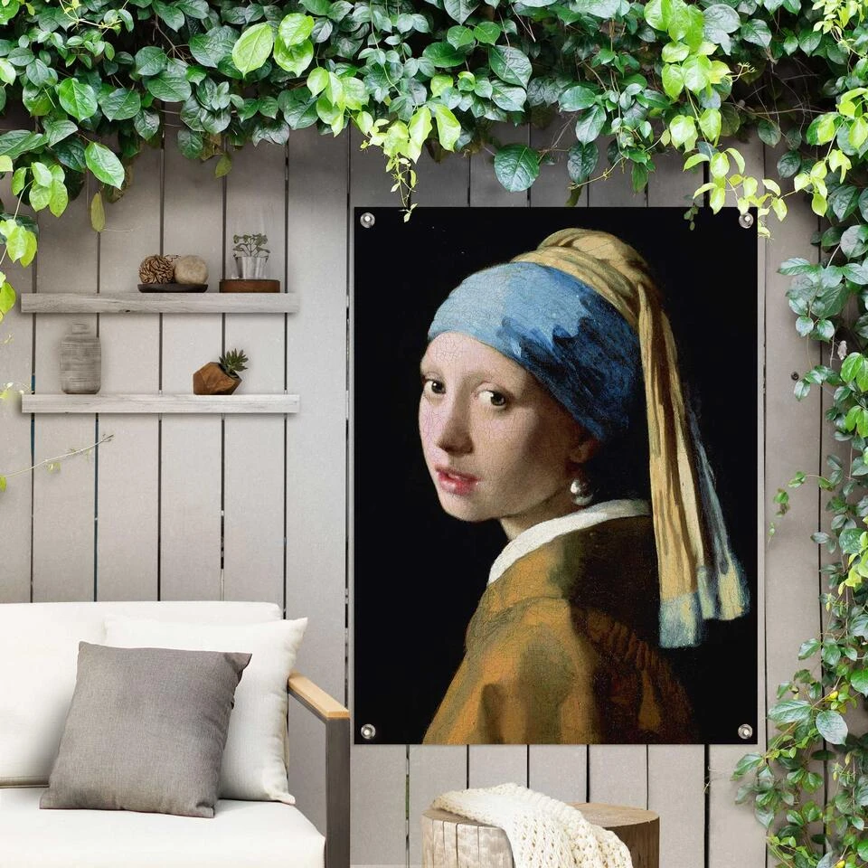 Tuinposter Vermeer Meisje Met De Parel 80x60 Cm Geel 4 Tuinposter Vermeer Meisje Met De Parel 80x60 Cm Geel - Afbeelding 2