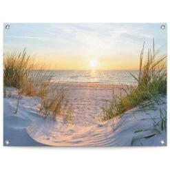 Tuinposter Zonsondergang 60x80 Cm Beige