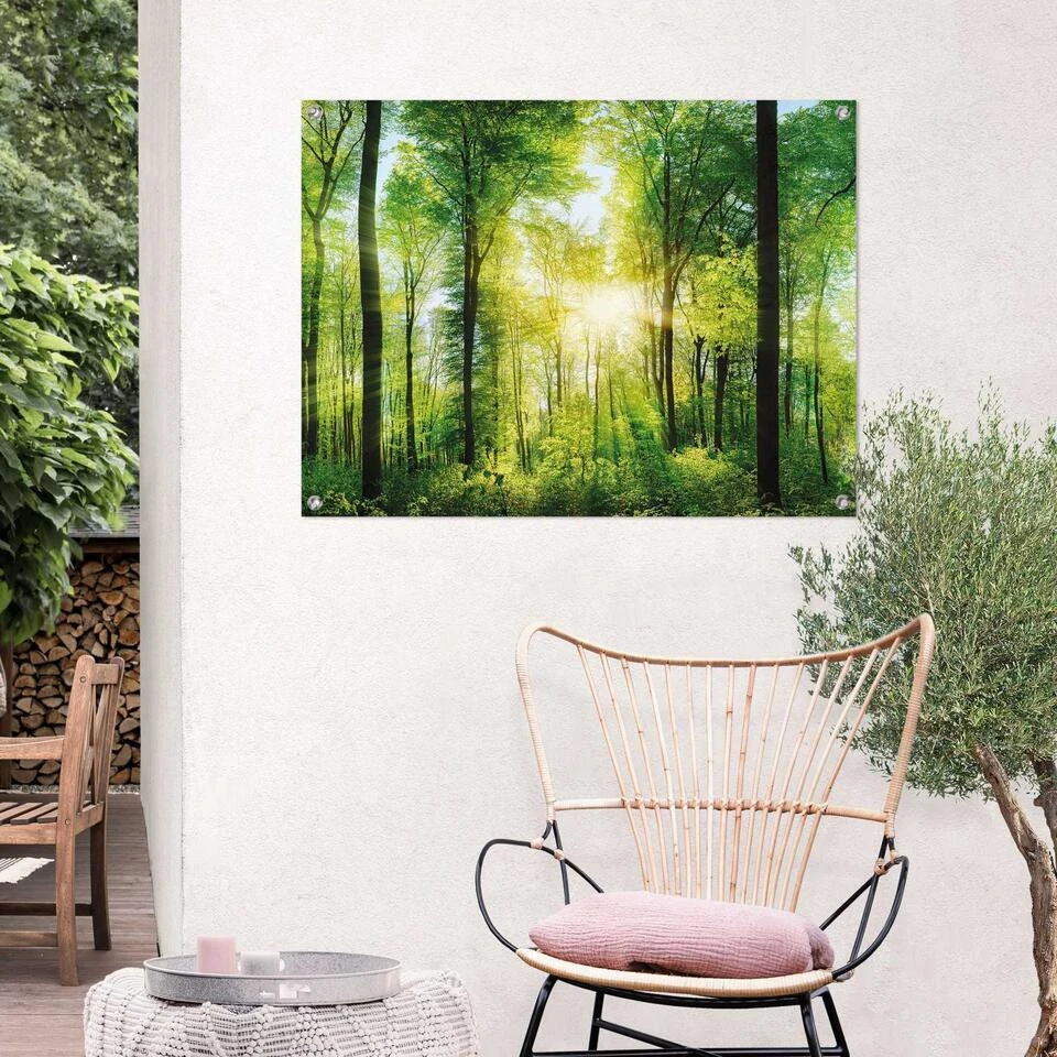 Tuinposter Zomer Bos 60x80 Cm Groen 4 Tuinposter Zomer Bos 60x80 Cm Groen - Afbeelding 2