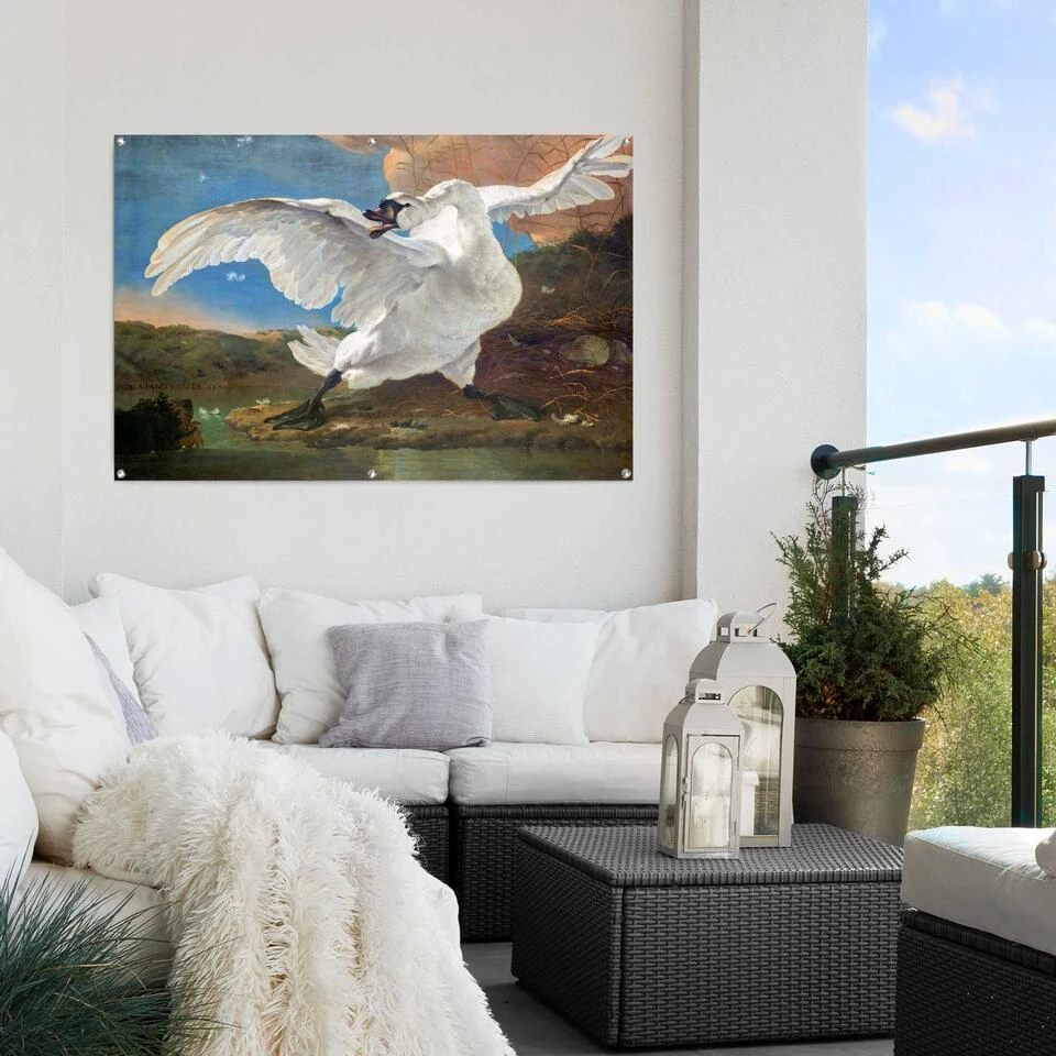 Tuinposter Asselijn De Bedreigde Zwaan 80x120 Cm Bont 4 Tuinposter Asselijn De Bedreigde Zwaan 80x120 Cm Bont - Afbeelding 2