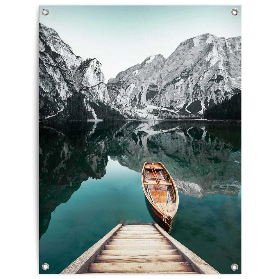 Tuinposter Bergmeer 80x60 Cm Blauw 3 Tuinposter Bergmeer 80x60 Cm Blauw