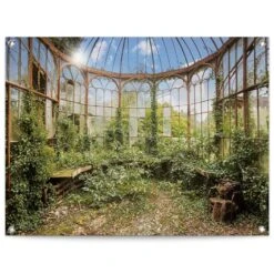 Tuinposter Tuinpaviljoen 60x80 Cm Groen