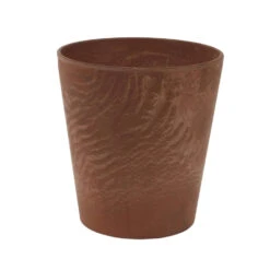 Ter Steege Bloempot - Dark Terra Cotta - Natuursteen Look - D17 X H15 Cm