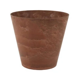 Ter Steege Bloempot - Dark Terra Cotta - Natuursteen Look - D22 X H20 Cm