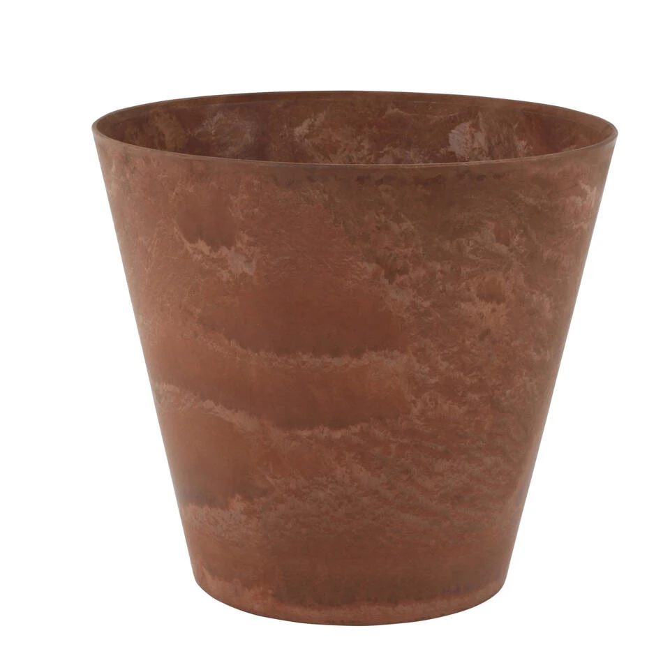 Ter Steege Bloempot - Dark Terra Cotta - Natuursteen Look - D22 X H20 Cm 3 Ter Steege Bloempot - Dark Terra Cotta - Natuursteen Look - D22 X H20 Cm