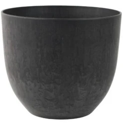 Ter Steege Bloempot - Zwart - Kunststof - D28 X H24 Cm