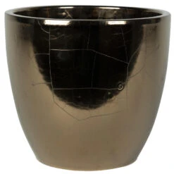 Steege Bloempot - Goud - Scandinavische Look - Keramiek - 20 X 19 Cm