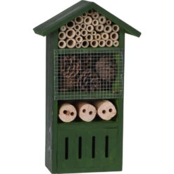 Merkloos Insectenhotel - Groen - Hout - Bijenhuis - 33 Cm -Groene Hoek 1000043183 0101