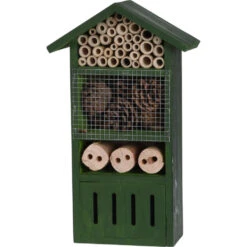Merkloos Insectenhotel - Groen - Hout - Bijenhuis - 33 Cm