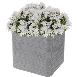 Pro Garden Bloempot Geribbeld Vierkant 38.5 X 38.5 X 33.5cm Lichtgrijs 5 Pro Garden Bloempot Geribbeld Vierkant 38.5 X 38.5 X 33.5cm Lichtgrijs -Groene Hoek 1000047177 0101