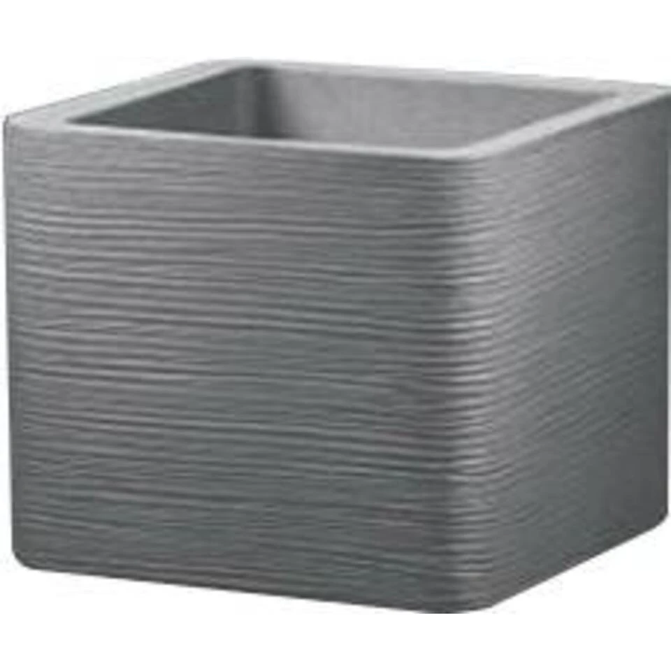Pro Garden Bloempot Geribbeld Vierkant 38.5 X 38.5 X 33.5cm Lichtgrijs 3 Pro Garden Bloempot Geribbeld Vierkant 38.5 X 38.5 X 33.5cm Lichtgrijs