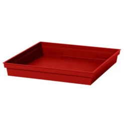 EDA Bloempot - Toscane - Onderschaal - Rood - Kunststof - L33 X B33 X H5 Cm