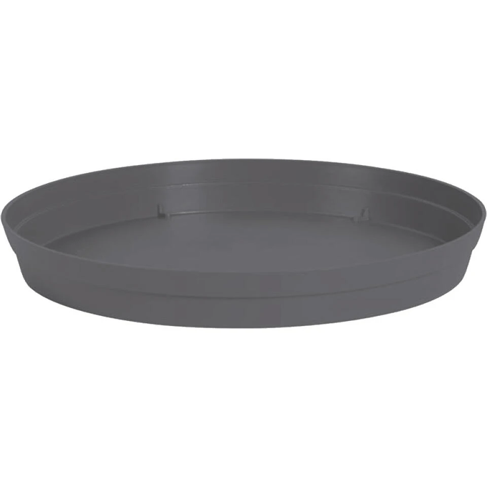 EDA Bloempot - Toscane - Onderschaal - Zwart - Kunststof - D28 Cm 3 EDA Bloempot - Toscane - Onderschaal - Zwart - Kunststof - D28 Cm